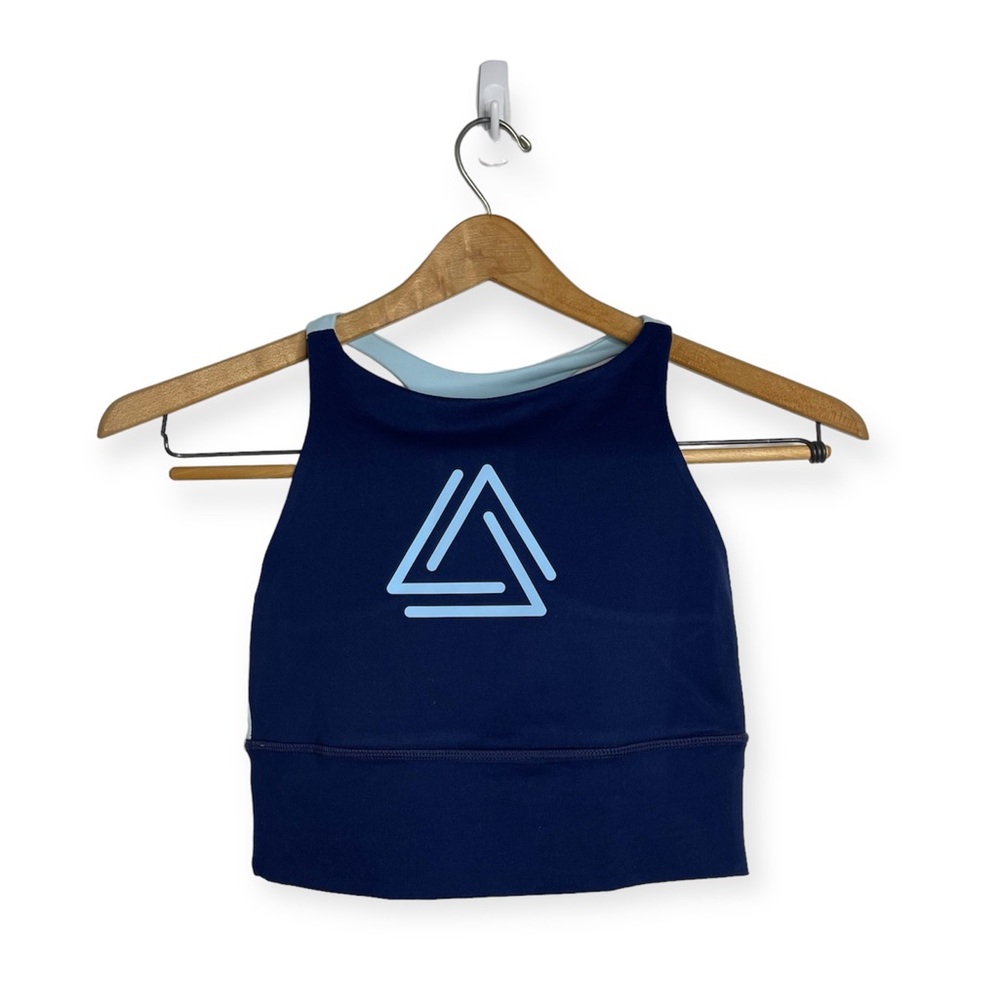 DYI Define Your Inspiration Elevate High Neck Longline Sports Blue Sz L Comfort